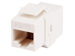 Monoprice 8P8C RJ45 Cat5e Inline Coupler Type Keystone Jack, White