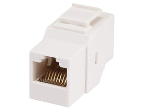 Monoprice 8P8C RJ45 Cat5e Inline Coupler Type Keystone Jack, White