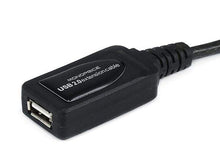 Load image into Gallery viewer, Monoprice USB-A to USB-A Female 2.0 Extension Cable - Active, 28/24AWG, Repeater, Kinect &amp; PS3 Move Compatible, Black, 32ft