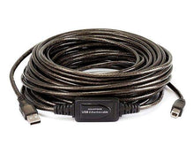 Load image into Gallery viewer, Monoprice USB-A to USB-B 2.0 Cable - Active, 28/24AWG, Black, 33ft