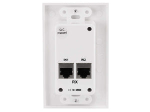 Monoprice HDMI Over Cat5e / Cat6 Extender Wall Plate (Pair), Single Port (1P), White