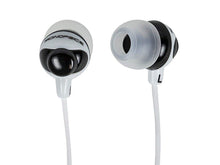 Load image into Gallery viewer, Monoprice Button Design Noise Isolating Earbuds Headphones - Black &amp; White