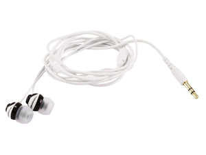 Monoprice Button Design Noise Isolating Earbuds Headphones - Black & White