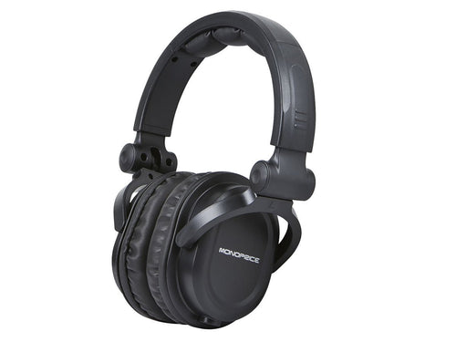 Monoprice Premium Hi-Fi DJ Style Over-the-Ear Pro Headphones with Mic