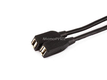 Load image into Gallery viewer, Monoprice 2 Port USB-A to USB-A Female 2.0 Extension Cable - Active, Repeater, Black, 16ft