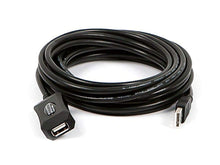 Load image into Gallery viewer, Monoprice USB-A to USB-A Female 2.0 Extension Cable - Active, 20/28AWG, Repeater, Kinect &amp; PS3 Move Compatible, Black, 16ft