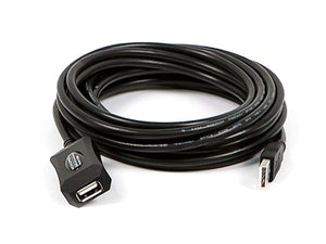 Monoprice USB-A to USB-A Female 2.0 Extension Cable - Active, 20/28AWG, Repeater, Kinect & PS3 Move Compatible, Black, 16ft