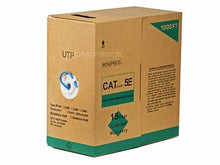 Load image into Gallery viewer, Monoprice Cat5e Ethernet Bulk Cable - Network Internet Cord - 152.4M (500ft) - Blue, Solid, 350Mhz, UTP, CMR, Riser Rated, Pure Bare Copper Wire, 24AWG