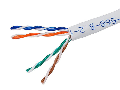 Monoprice Cat5e Ethernet Bulk Cable - Stranded  350Mhz  UTP  CM  Pure Bare Copper Wire  24AWG  1000ft  White