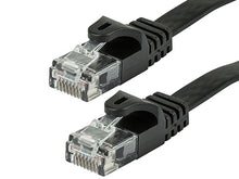 Load image into Gallery viewer, Monoprice Cat5e Ethernet Patch Cable - Network Internet Cord - 3.05M (10ft) - Black, RJ45, Flat,Stranded, 350Mhz, UTP, Pure Bare Copper Wire, 30AWG