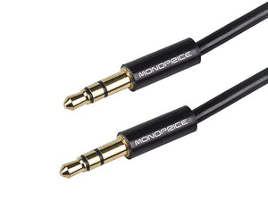 Monoprice 6ft Coiled 3.5mm Male To 3.5mm Male Stereo Audio Cable - Black