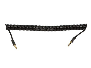 Monoprice 6ft Coiled 3.5mm Male To 3.5mm Male Stereo Audio Cable - Black