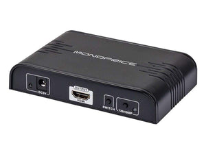 Monoprice Composite, S-Video, and HDMI to HDMI Converter and Switch with HDMI PAL NTSC Support